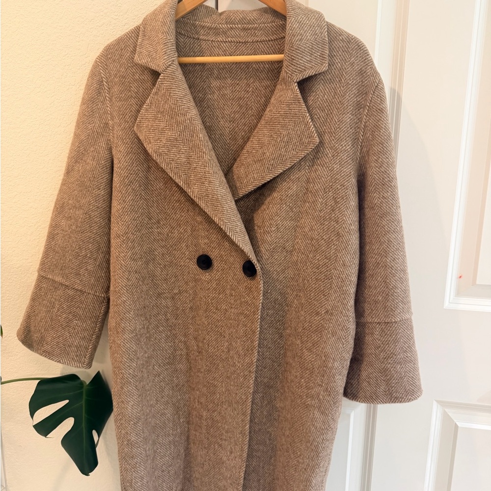 Women's Tan Wool Coat